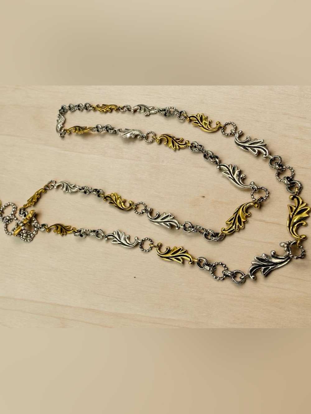 Echo of the Dreamer Acanthus Sterling Bronze 26-28” Necklace Artisan Designer - Picture 12 of 17